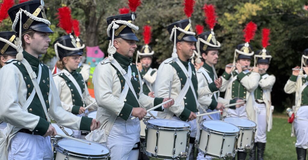 Der Spielmannszug Radeberg beim Tag der Sachsen in Sebnitz.